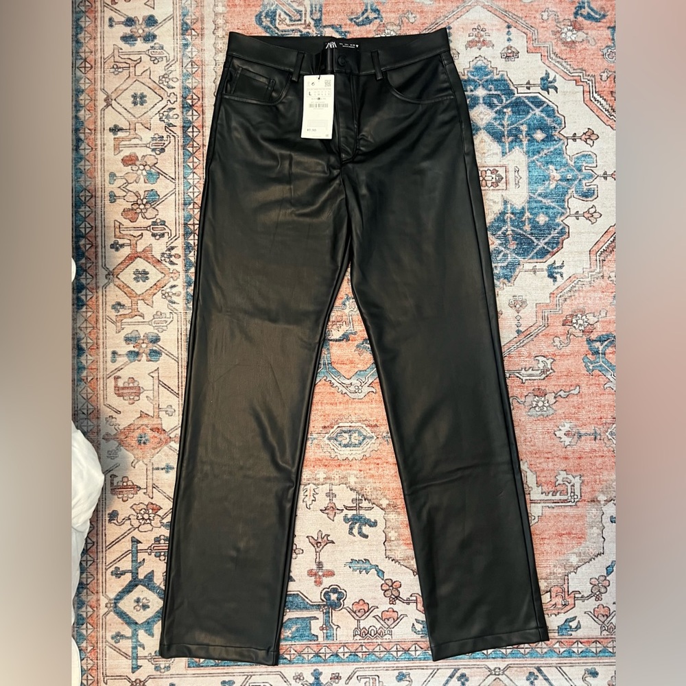 Zara faux leather pants